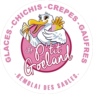 Logo du Ptit Go&eacute;land, artisan glacier, vendeur de chichis, cr&ecirc;pes, gaufres partenaire Enigmania en Vend&eacute;e